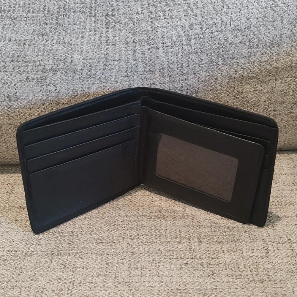 MCM Bifold Mens Wallet•Black on Black•Used•ID Holder•